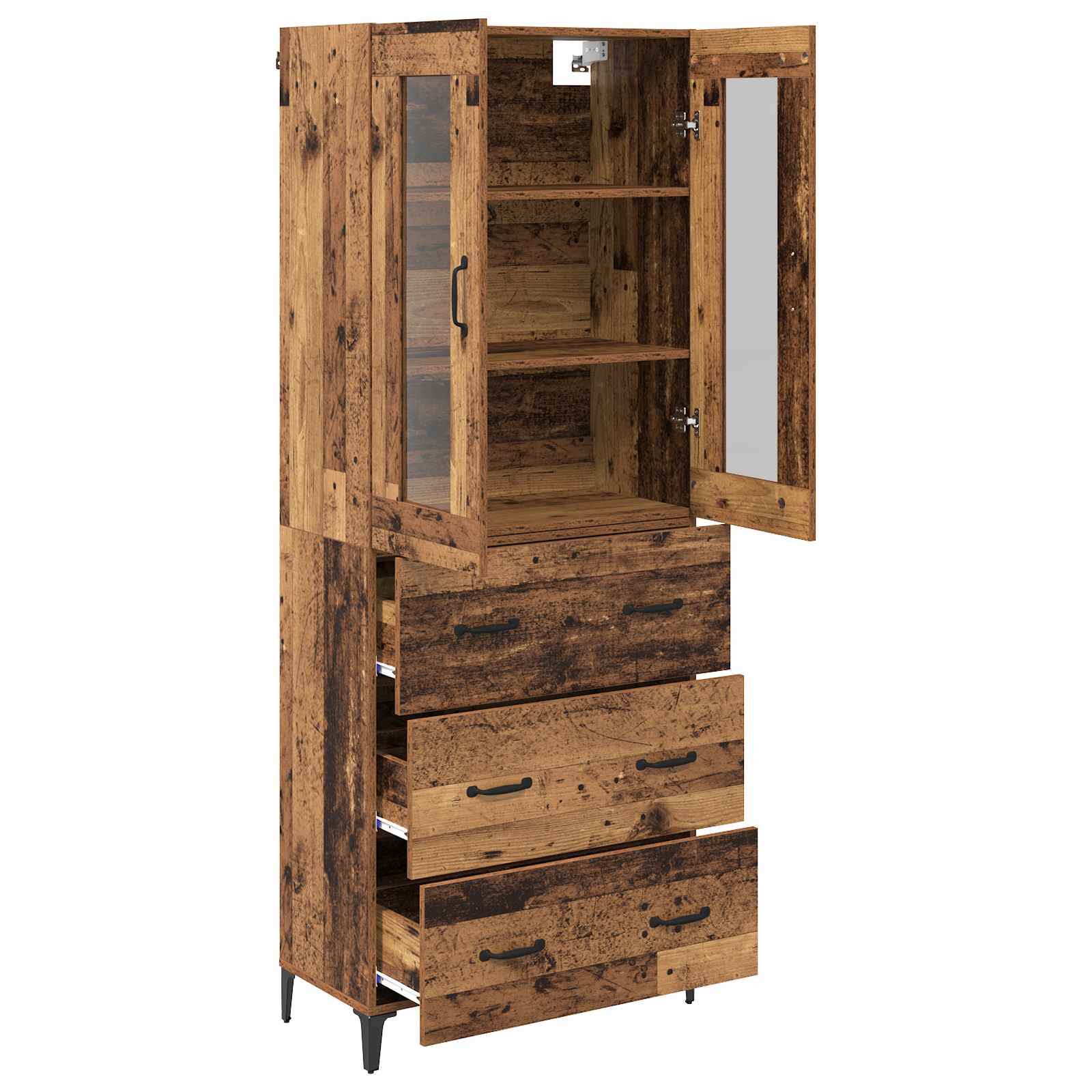Haut Armoire Bois Ancien 69,5 x 34 x 180 cm Bois d'ingénierie - XIOS