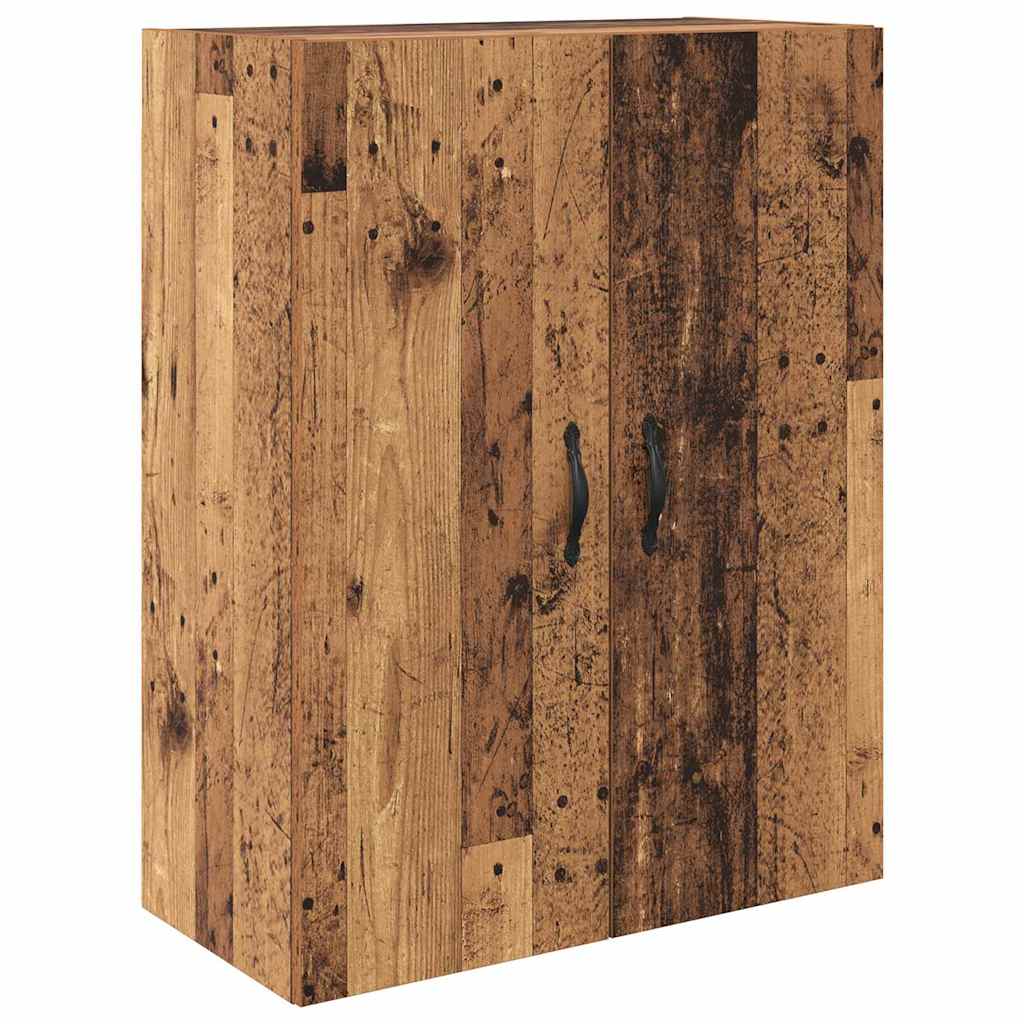 Haut Armoire 2 pcs Bois Ancien Bois Aggloméré et Verre - XIOS