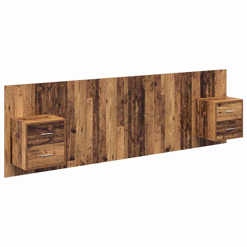 Tête de lit avec armoire 3 pcs Bois Ancien Bois d'ingénierie - XIOS