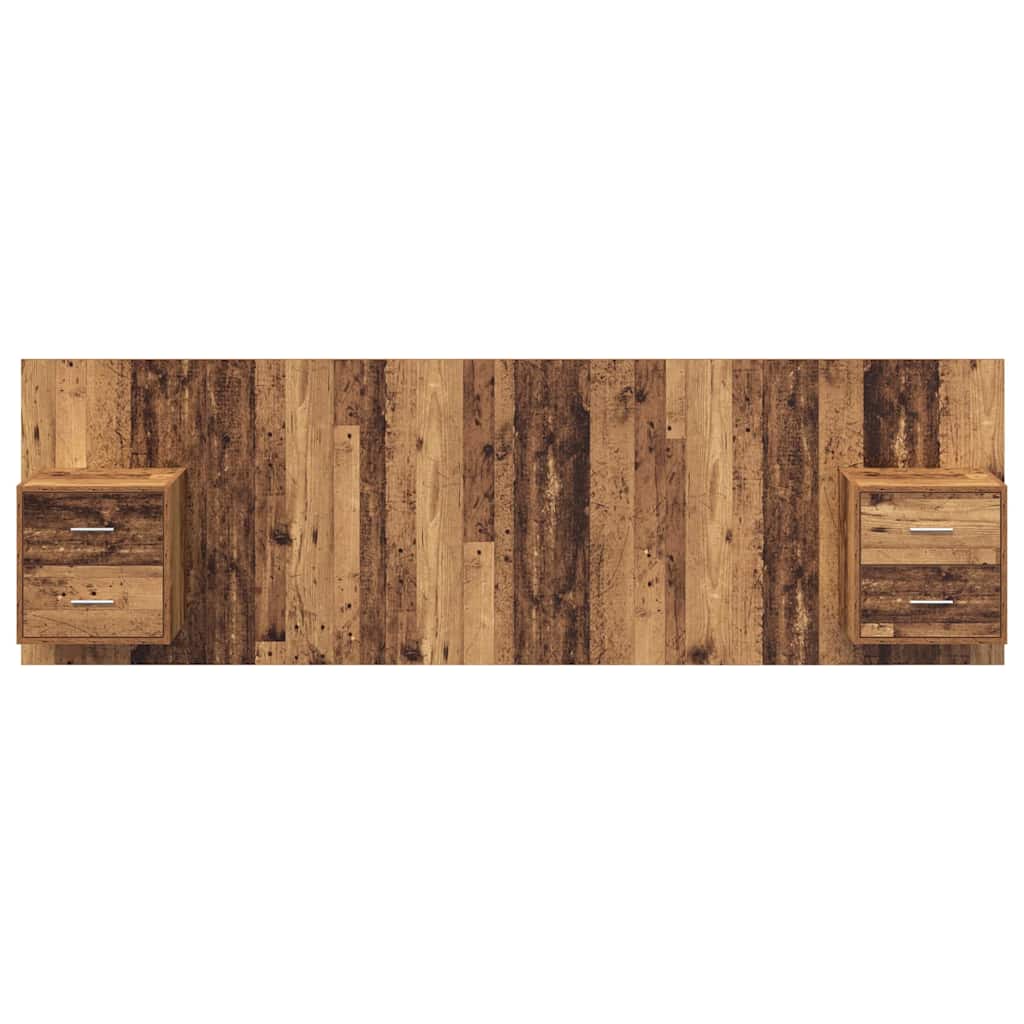 Tête de lit avec armoire 3 pcs Bois Ancien Bois d'ingénierie - XIOS