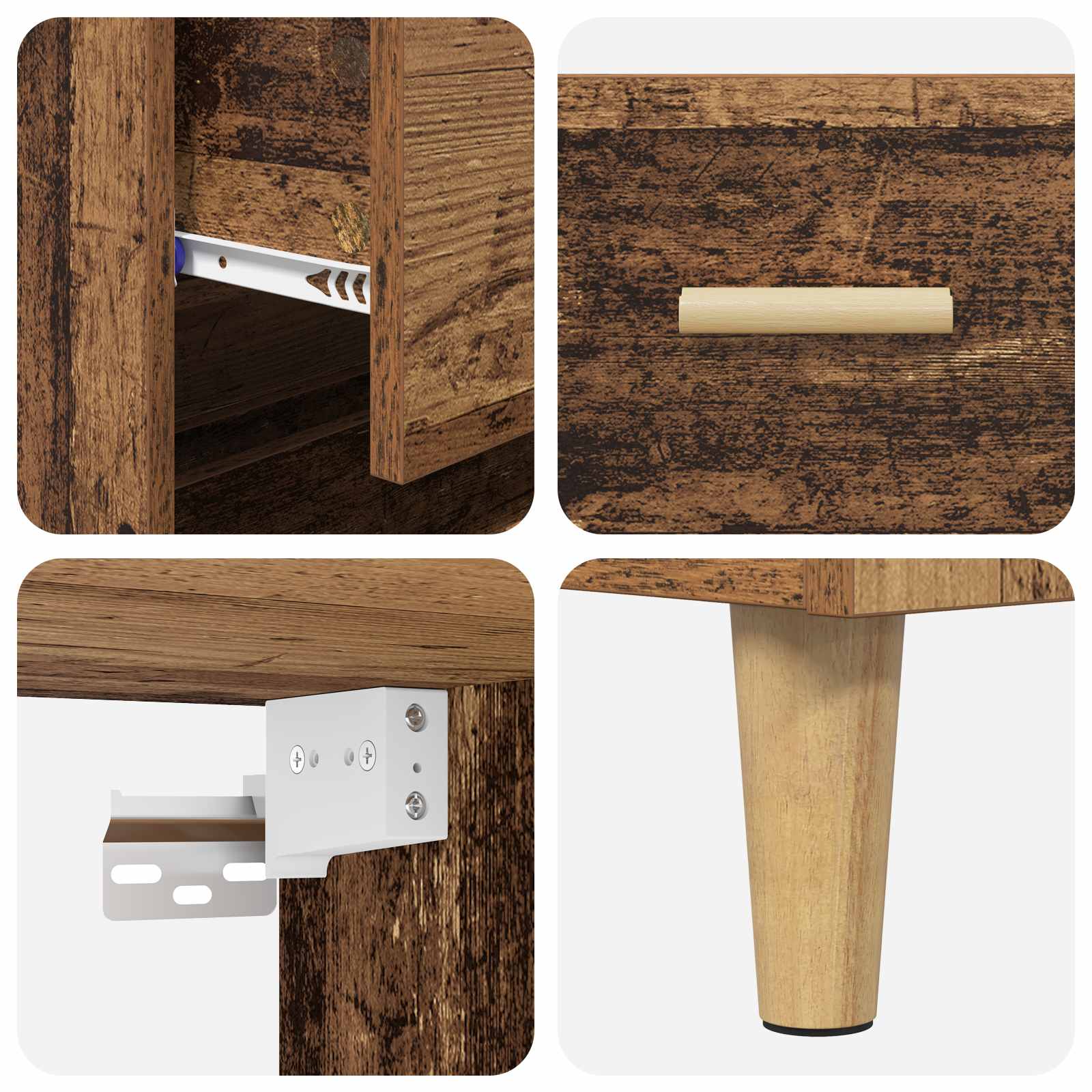 Haut Armoire Bois Ancien 69,5 x 32,5 x 180 cm Bois d'ingénierie - XIOS