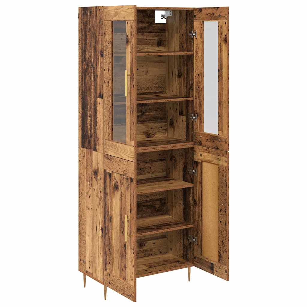 Haut Armoire 2 pcs Bois ancien Bois d'ingénierie - XIOS