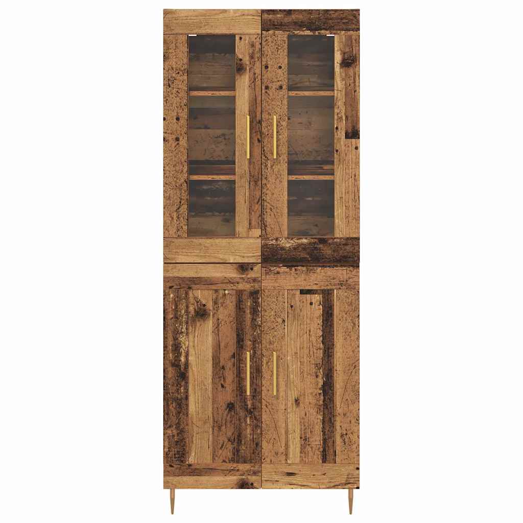 Haut Armoire 2 pcs Bois ancien Bois d'ingénierie - XIOS