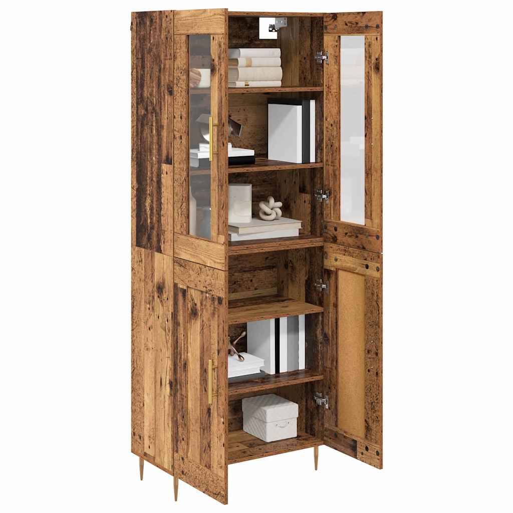 Haut Armoire 2 pcs Bois ancien Bois d'ingénierie - XIOS