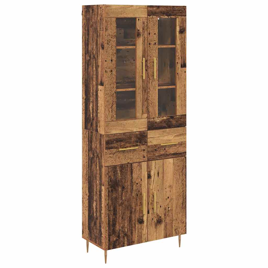 Haut Armoire avec tiroir 2 pcs Bois ancien Bois d'ingénierie - XIOS