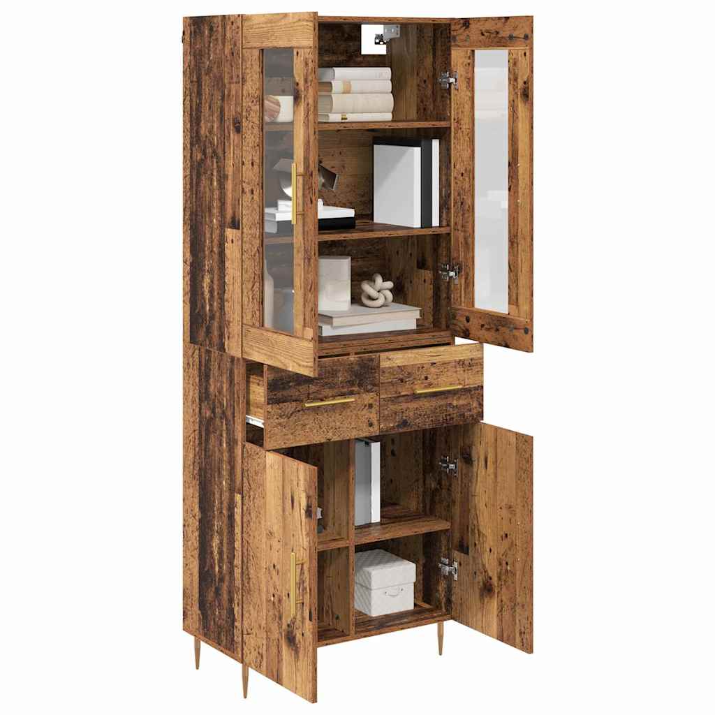 Haut Armoire avec tiroir 2 pcs Bois ancien Bois d'ingénierie - XIOS