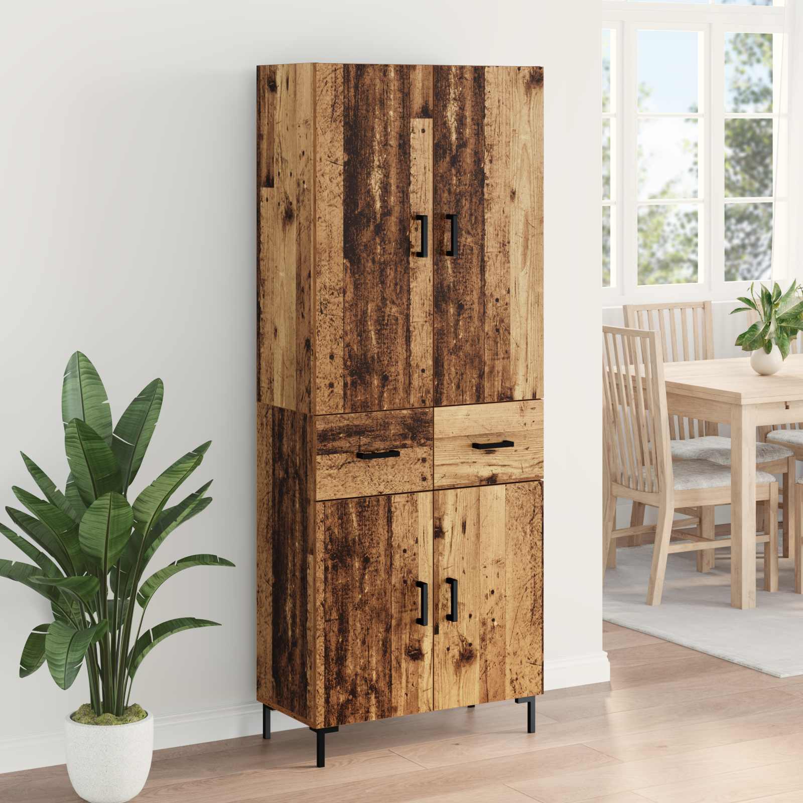 Haut Armoire Bois Ancien 69,5 x 34 x 180 cm Bois d'ingénierie - XIOS