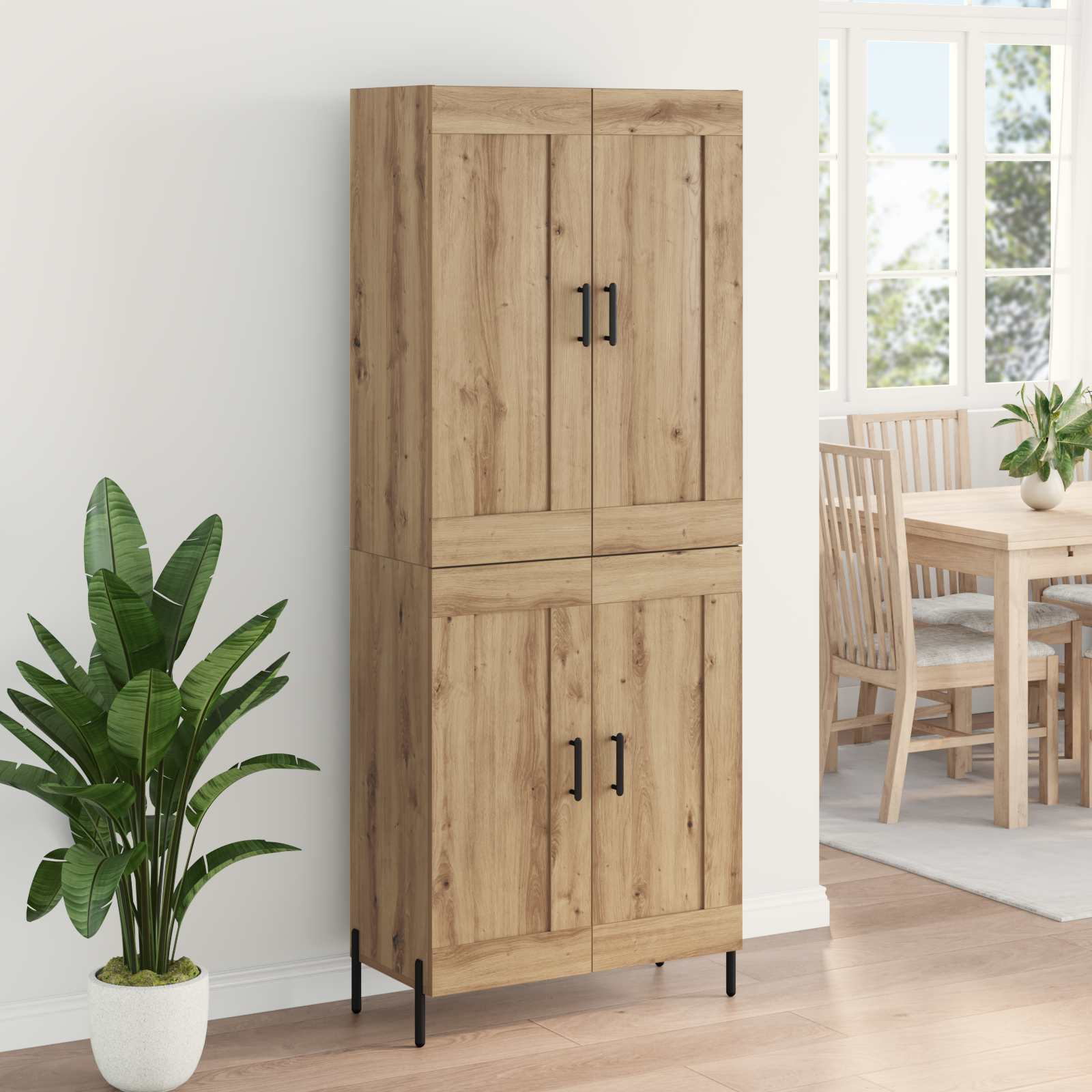 Haut Armoire 2 pcs Chêne artisanal Bois d'ingénierie - XIOS
