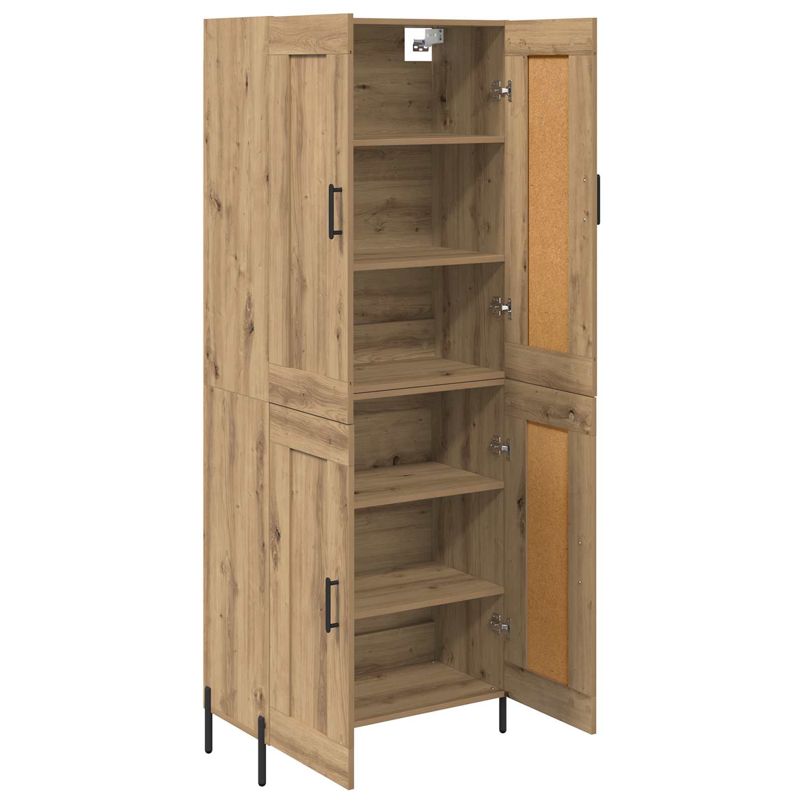 Haut Armoire 2 pcs Chêne artisanal Bois d'ingénierie - XIOS