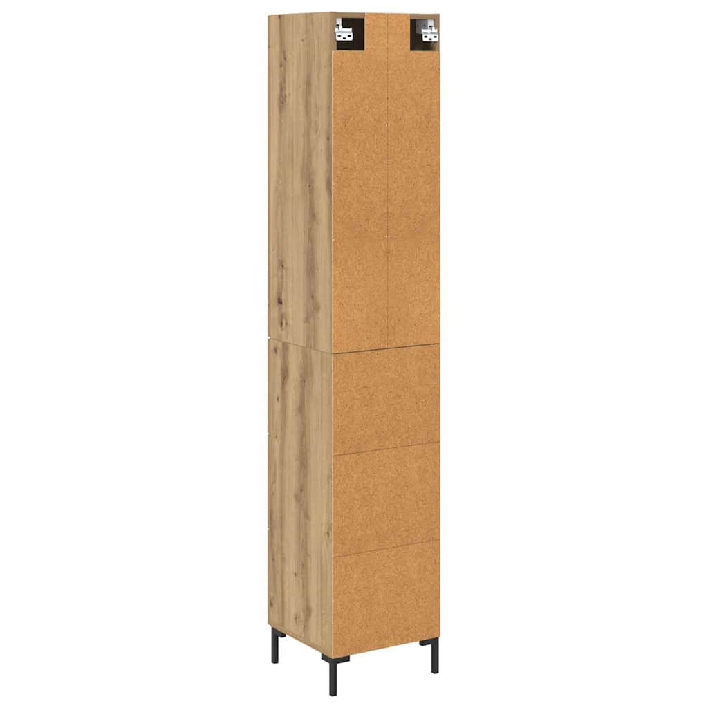Haut Armoire avec tiroir Chêne artisanal 34,5 x 34 x 180 cm - XIOS