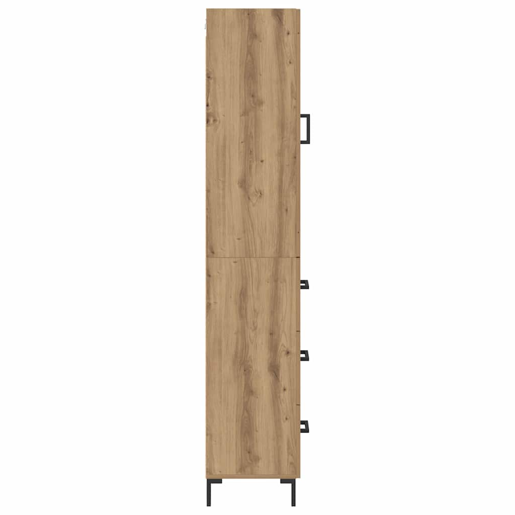 Haut Armoire avec tiroir Chêne artisanal 34,5 x 34 x 180 cm - XIOS