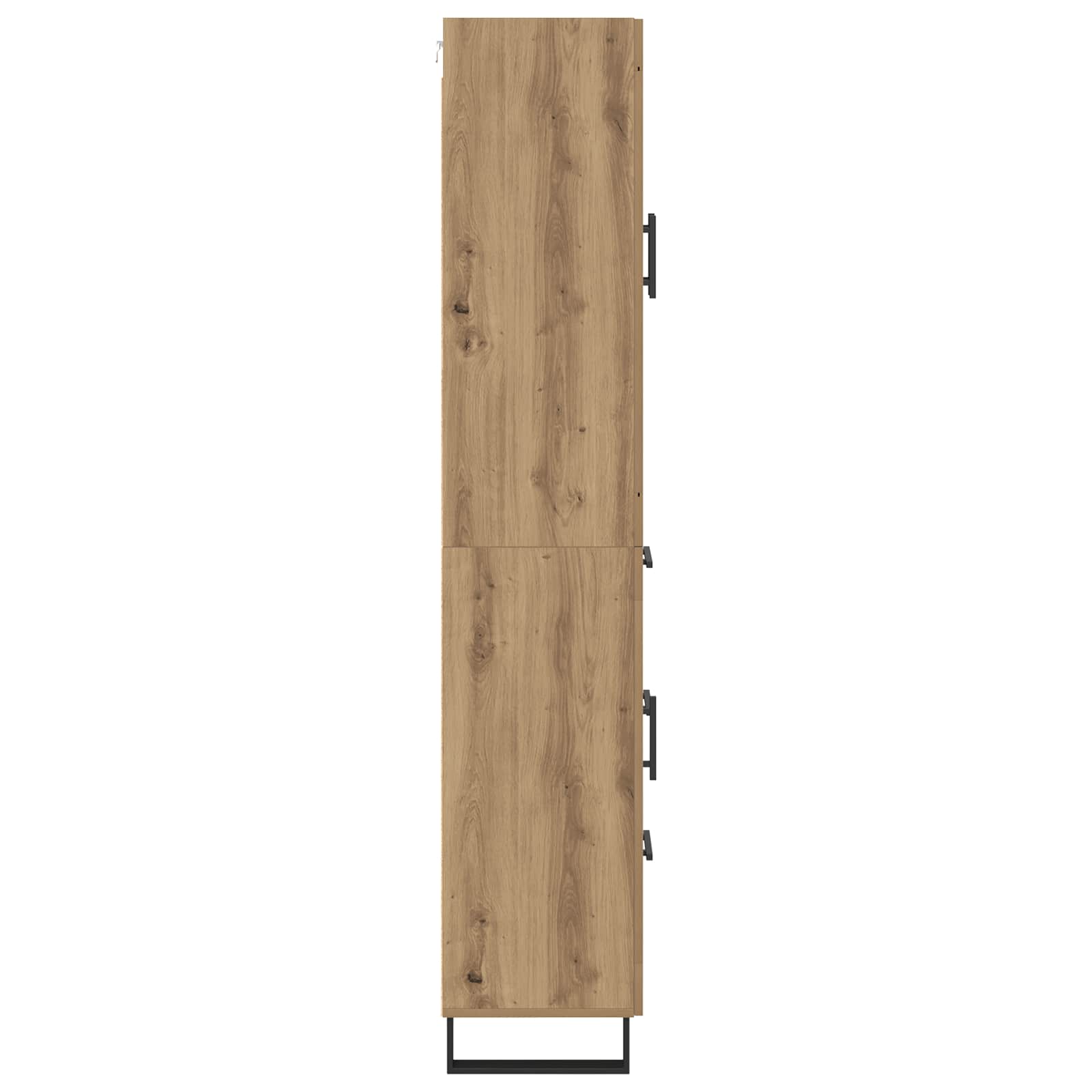 Haut Armoire 2 pcs Chêne artisanal Bois Aggloméré et Verre - XIOS