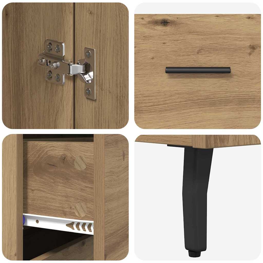 Haut Armoire avec tiroir Chêne artisanal 69,5 x 34 x 180 cm - XIOS