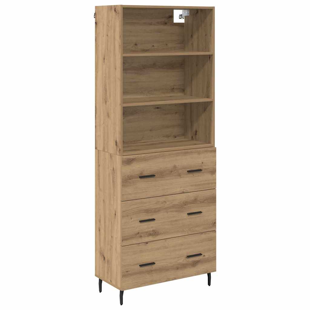 Haut Armoire avec tiroir Chêne artisanal 69,5 x 34 x 180 cm - XIOS