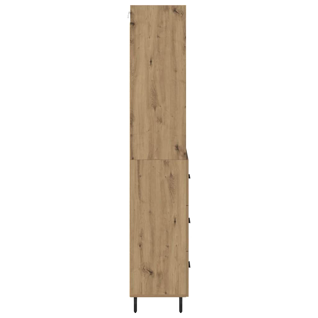 Haut Armoire avec tiroir Chêne artisanal 69,5 x 34 x 180 cm - XIOS
