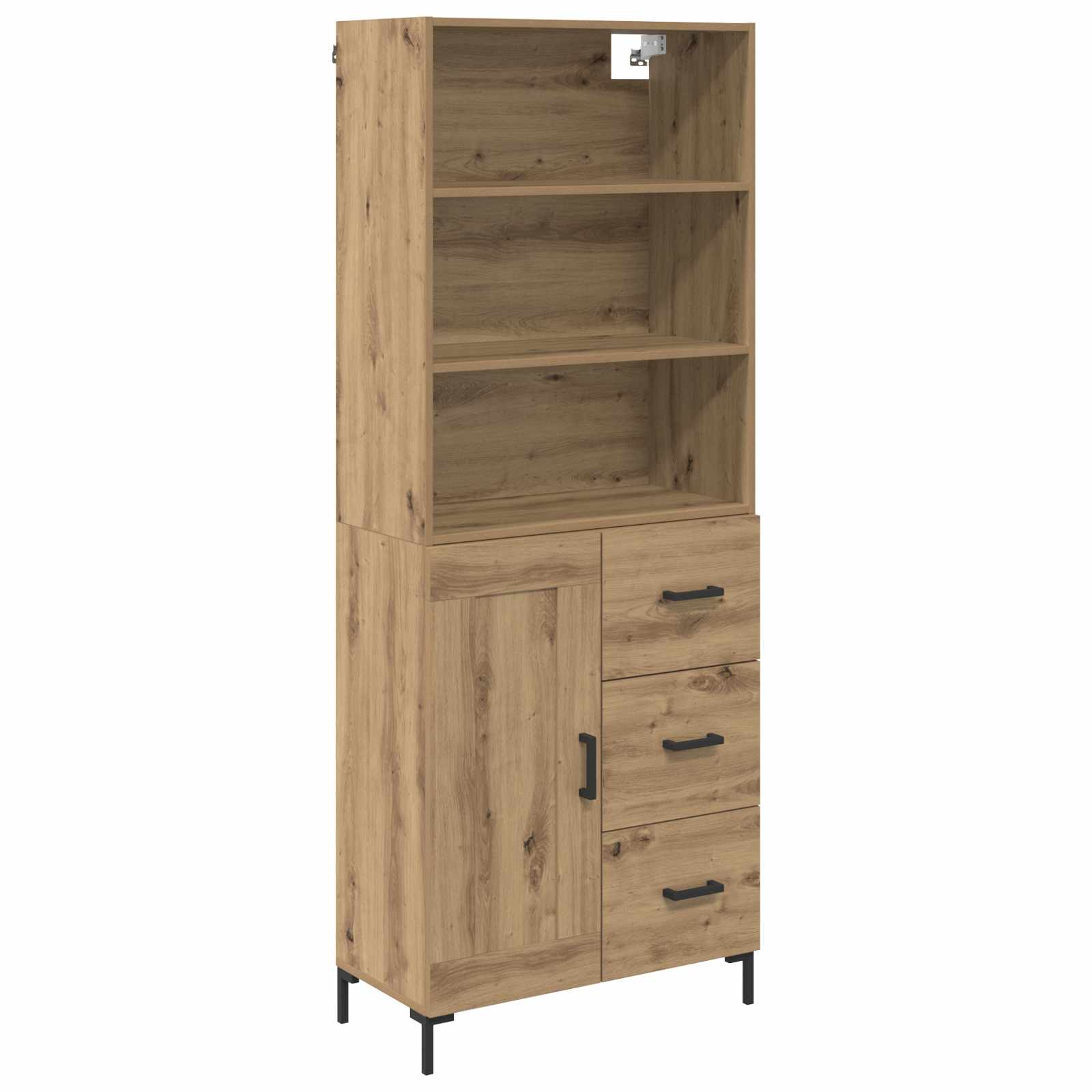 Haut Armoire avec tiroir Chêne artisanal 69,5 x 34 x 180 cm - XIOS