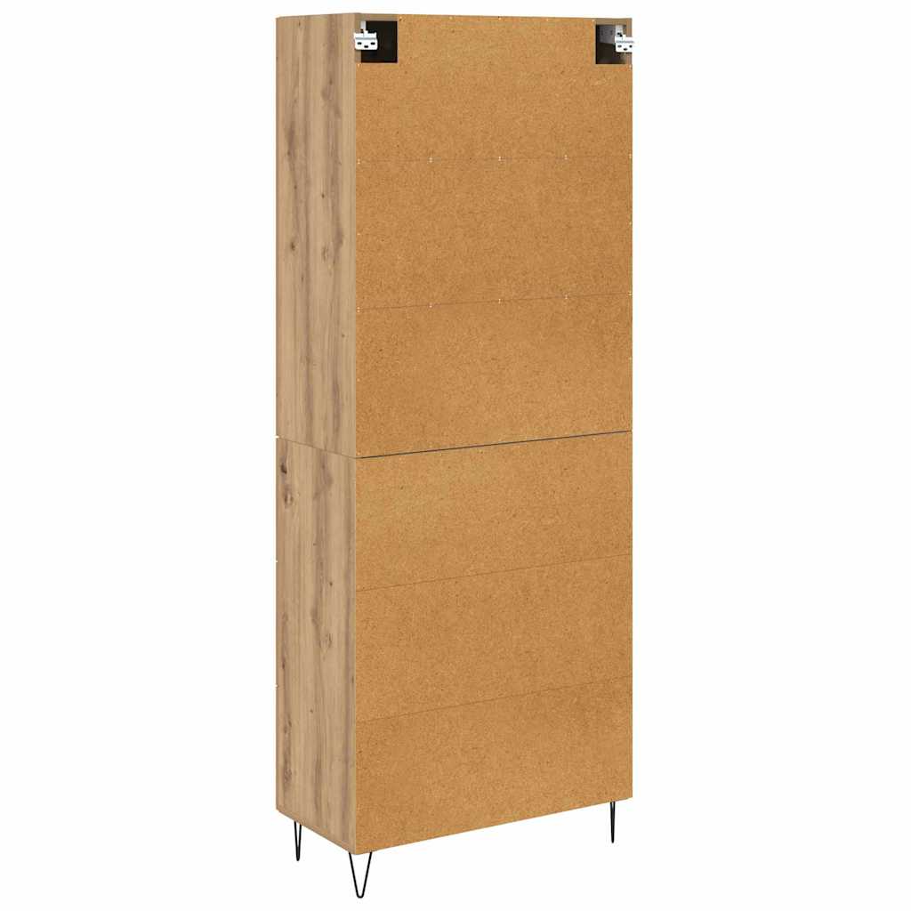 Haut Armoire avec tiroir Chêne artisanal 69,5 x 34 x 180 cm - XIOS