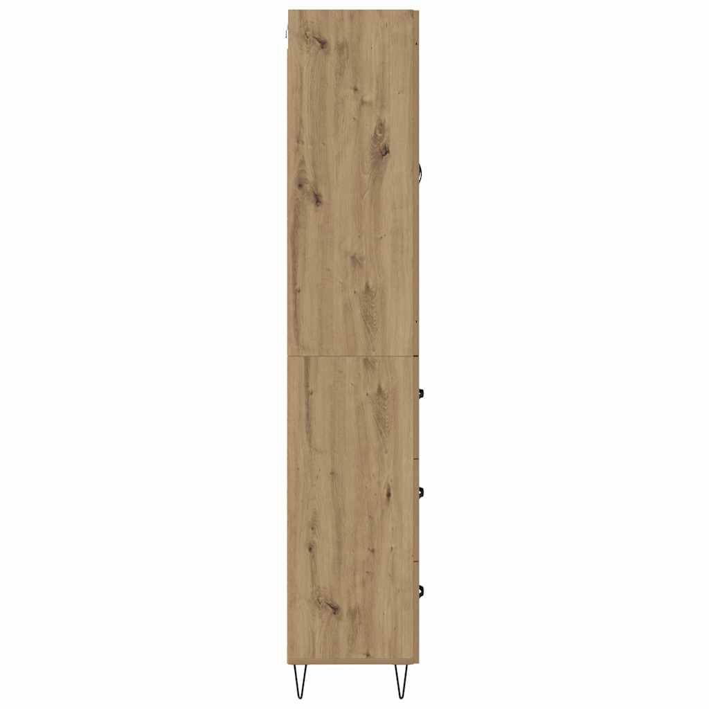 Haut Armoire avec tiroir Chêne artisanal 69,5 x 34 x 180 cm - XIOS