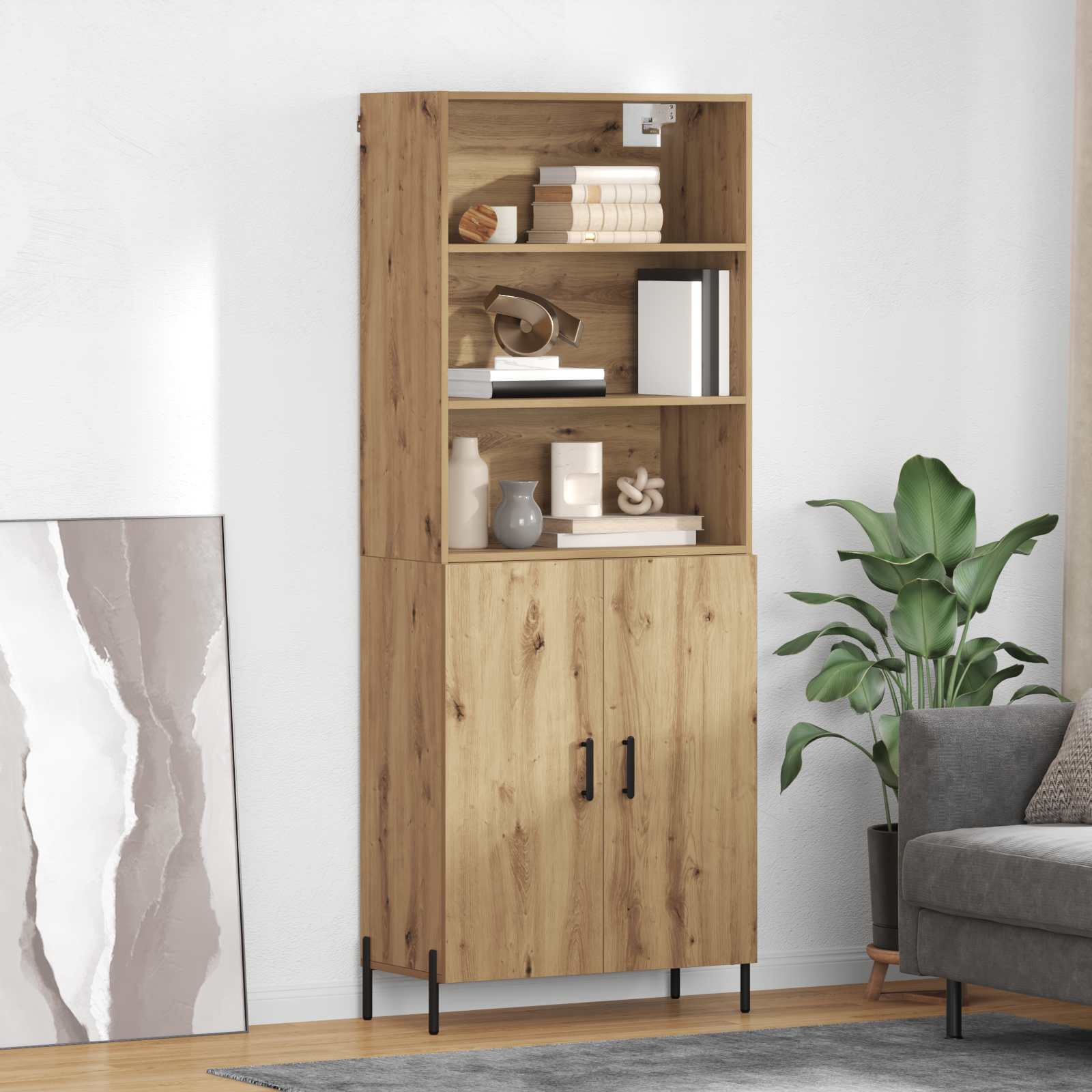Haut Armoire Chêne artisanal 69,5 x 32,5 x 180 cm - XIOS