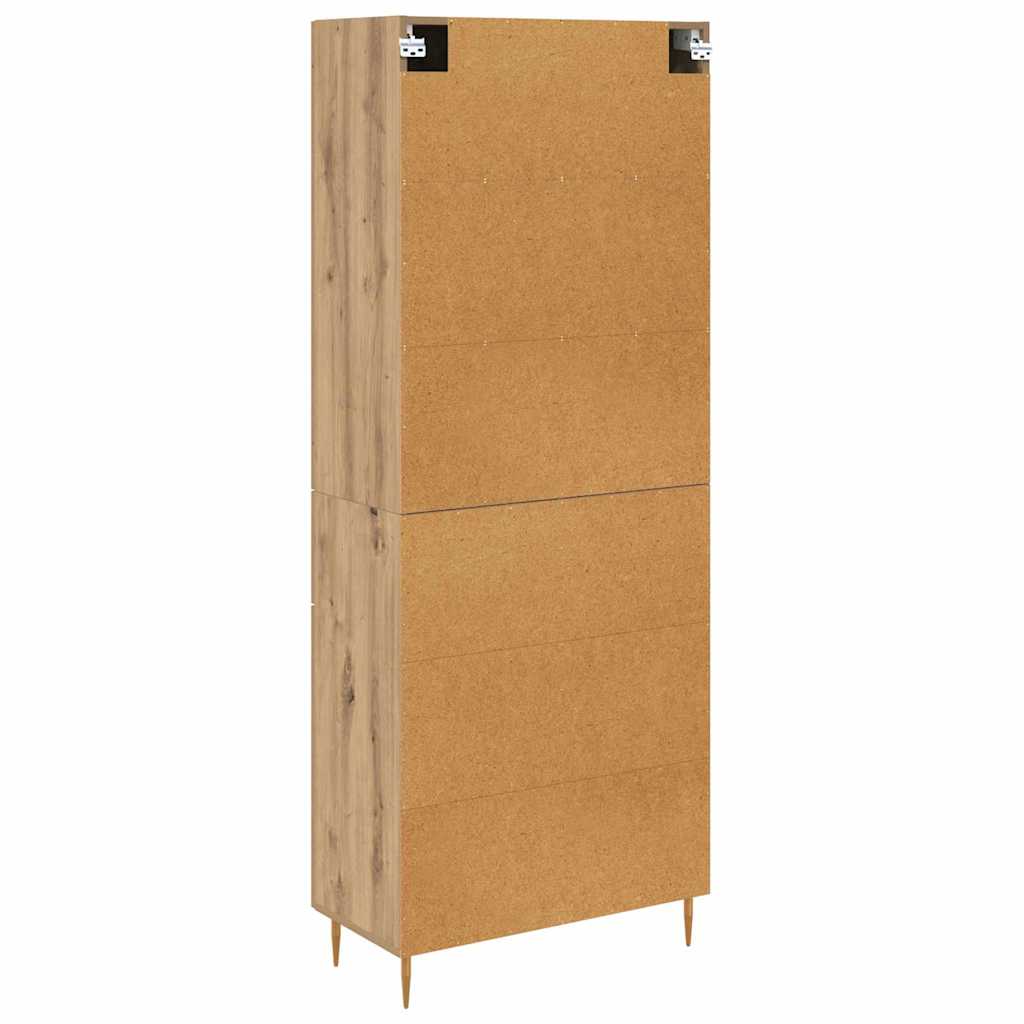 Haut Armoire avec tiroir Chêne artisanal 69,5 x 34 x 180 cm - XIOS