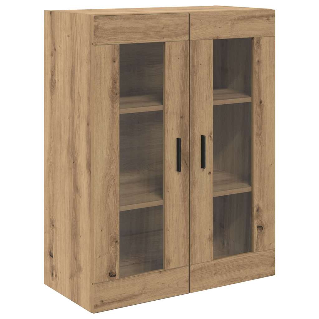 Haut Armoire 2 pcs Chêne artisanal Bois Aggloméré et Verre - XIOS