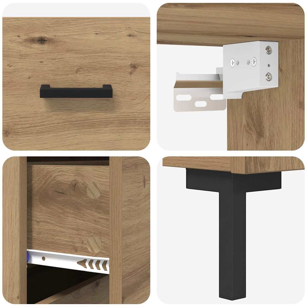 Haut Armoire avec tiroir Chêne artisanal 69,5 x 32,5 x 180 cm - XIOS