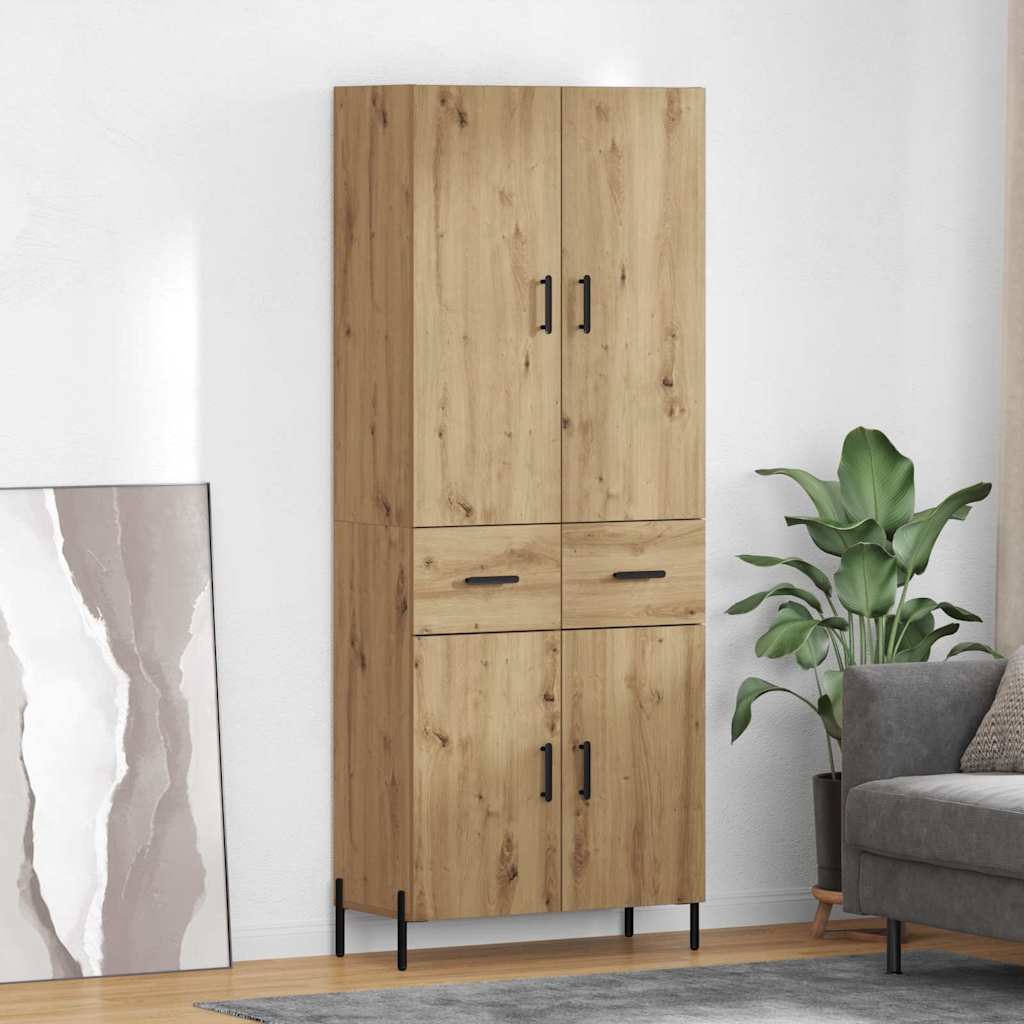 Haut Armoire Montage mural Chêne artisanal 69,5 x 34 x 180 cm - XIOS