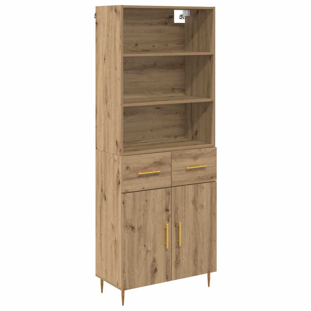 Haut Armoire avec tiroir Chêne artisanal 69,5 x 32,5 x 180 cm - XIOS