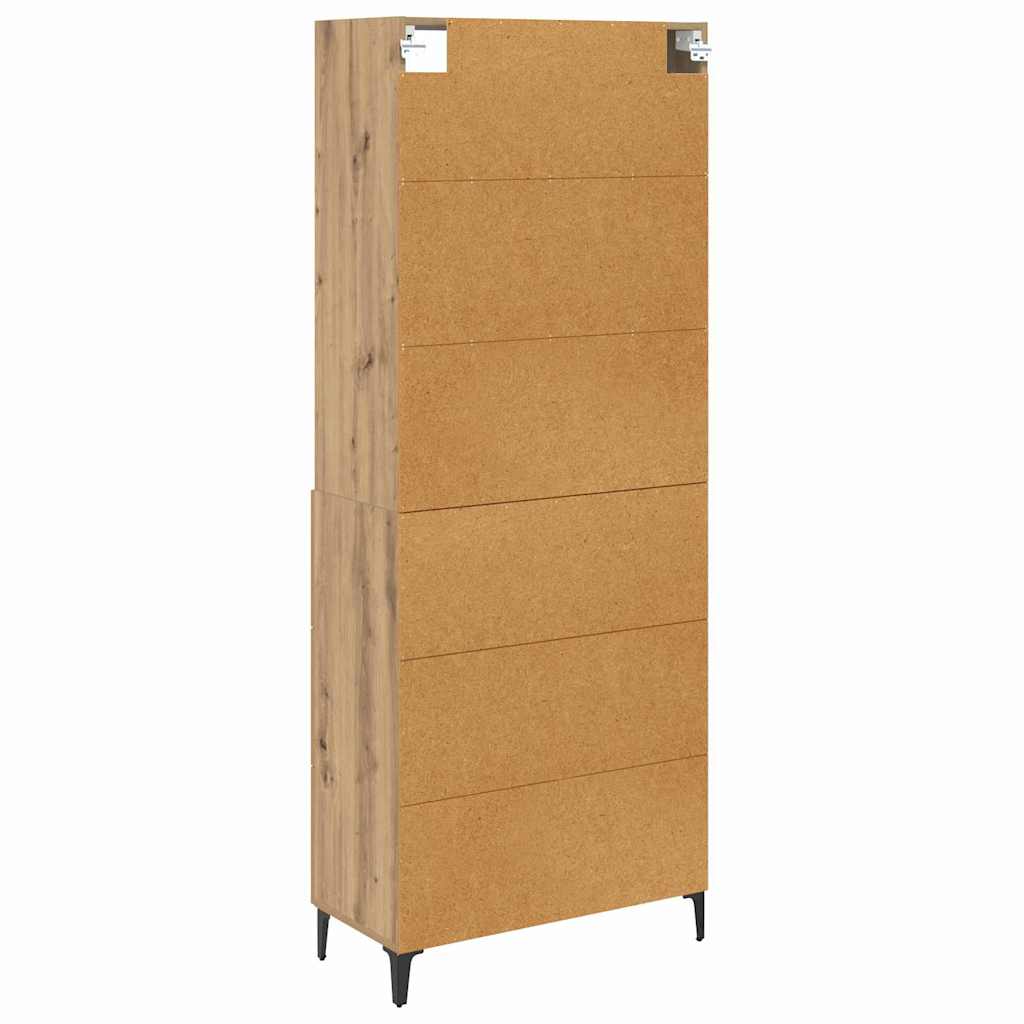 Haut Armoire avec tiroir Chêne artisanal 69,5 x 34 x 180 cm - XIOS