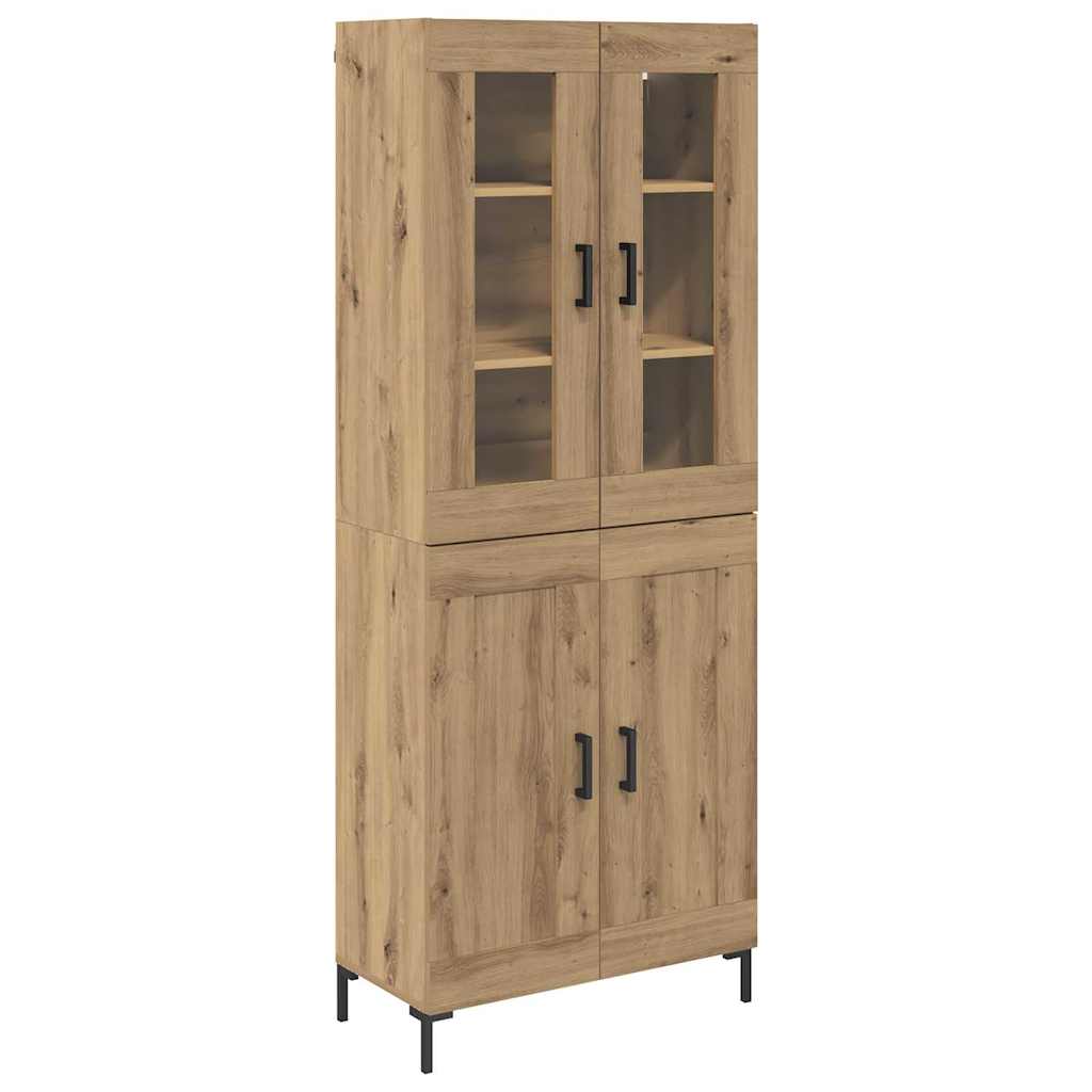 Haut Armoire 2 pcs Chêne artisanal Bois d'ingénierie