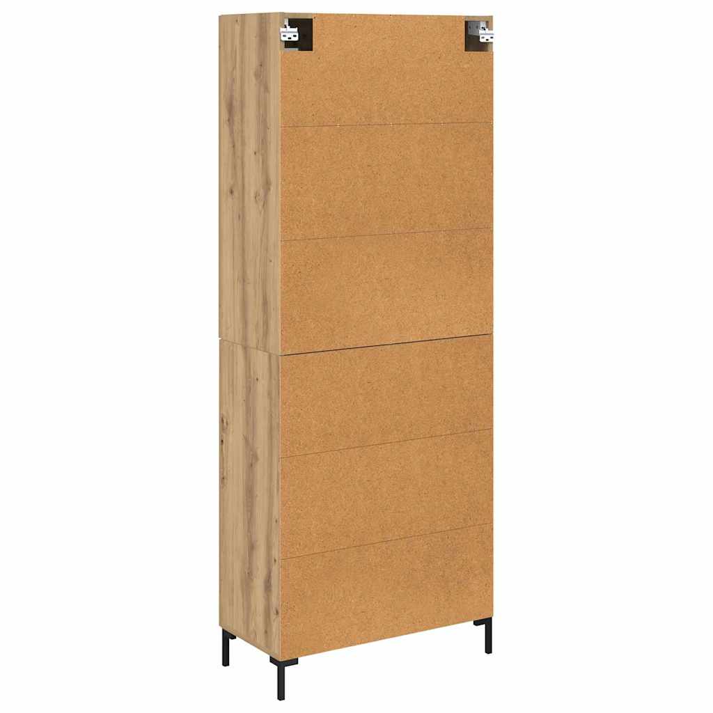 Haut Armoire 2 pcs Chêne artisanal Bois d'ingénierie
