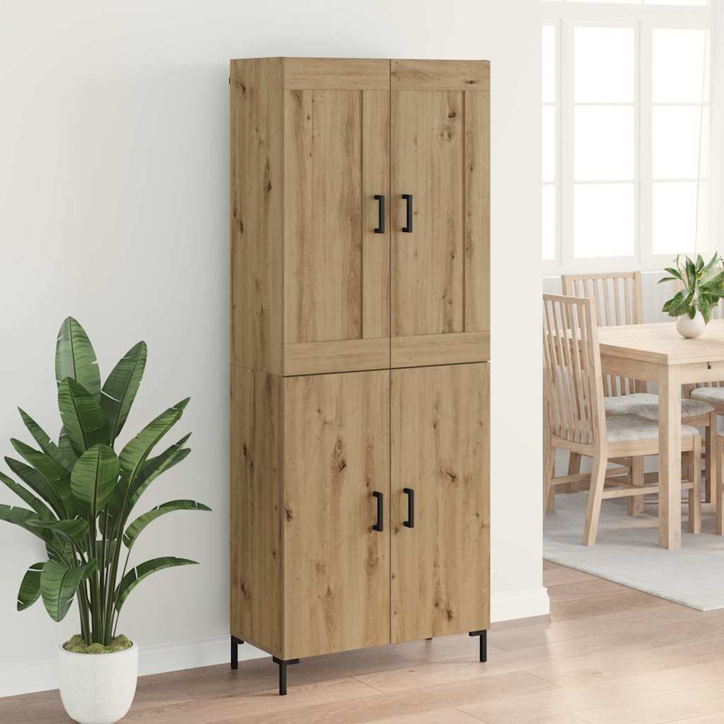 Haut Armoire 2 pcs Chêne artisanal Bois d'ingénierie - XIOS