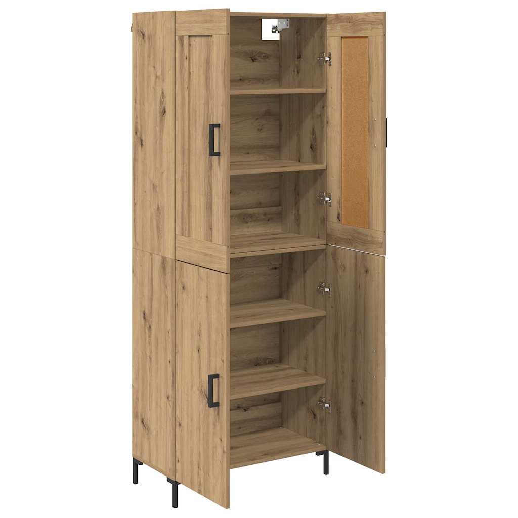 Haut Armoire 2 pcs Chêne artisanal Bois d'ingénierie - XIOS