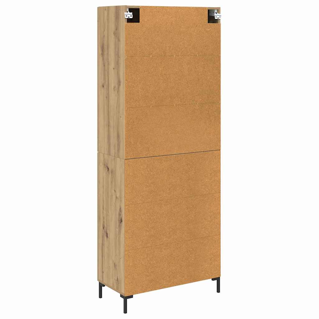Haut Armoire 2 pcs Chêne artisanal Bois d'ingénierie - XIOS