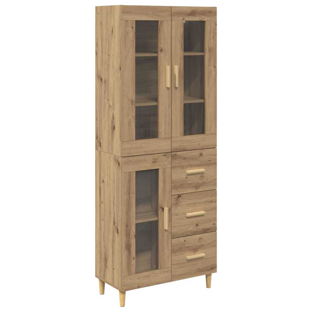 Haut Armoire avec tiroir Chêne artisanal 69,5 x 34 x 180 cm - XIOS