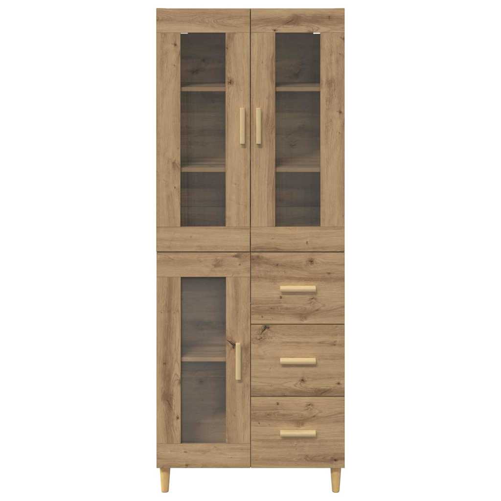 Haut Armoire avec tiroir Chêne artisanal 69,5 x 34 x 180 cm - XIOS