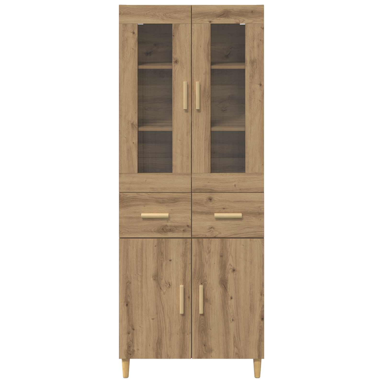 Haut Armoire avec tiroir Chêne artisanal 69,5 x 34 x 180 cm - XIOS