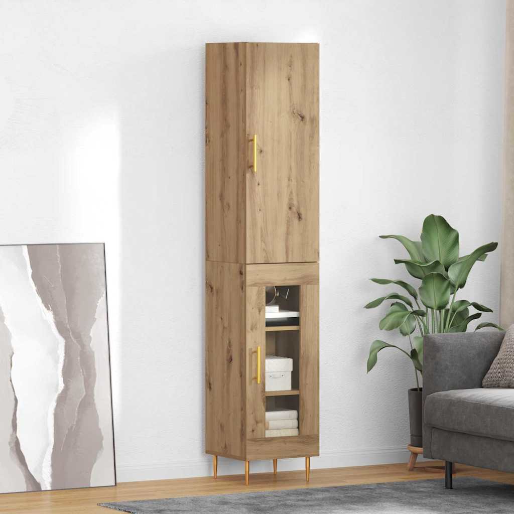 Haut Armoire Chêne artisanal 34,5 x 34 x 180 cm - XIOS