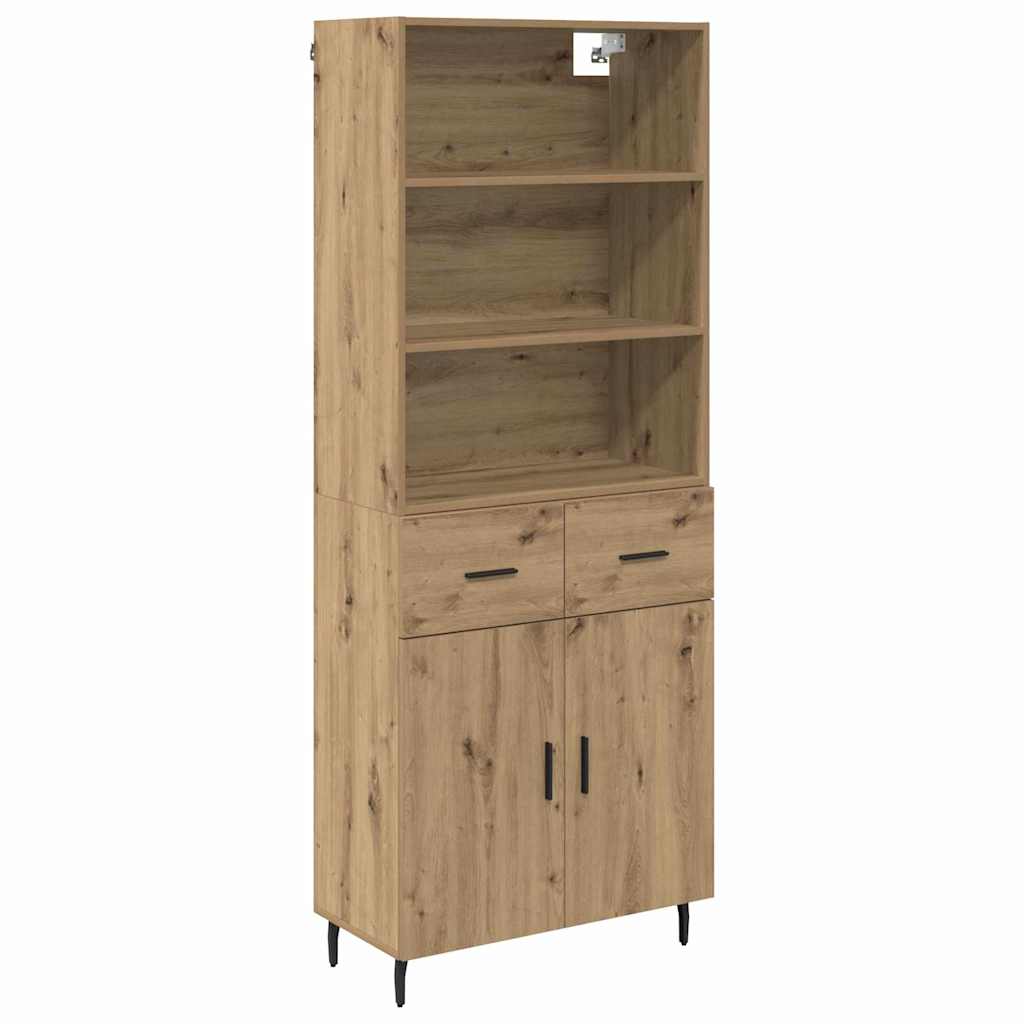 Haut Armoire avec tiroir Chêne artisanal 69,5 x 34 x 180 cm - XIOS