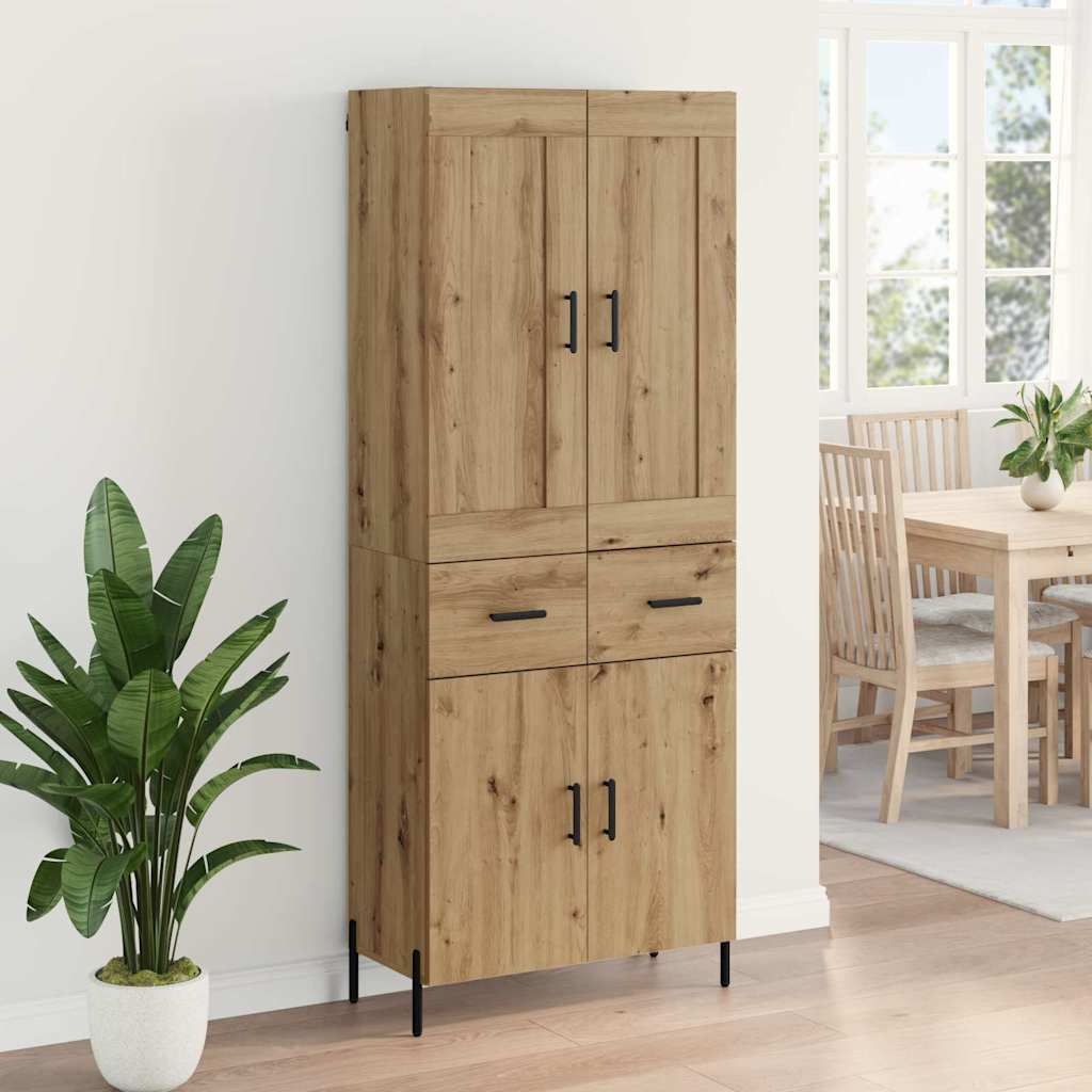 Haut Armoire 2 pcs Chêne artisanal Bois d'ingénierie - XIOS