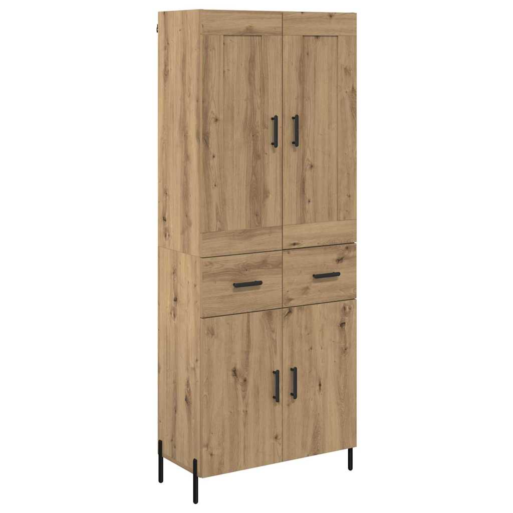 Haut Armoire 2 pcs Chêne artisanal Bois d'ingénierie - XIOS