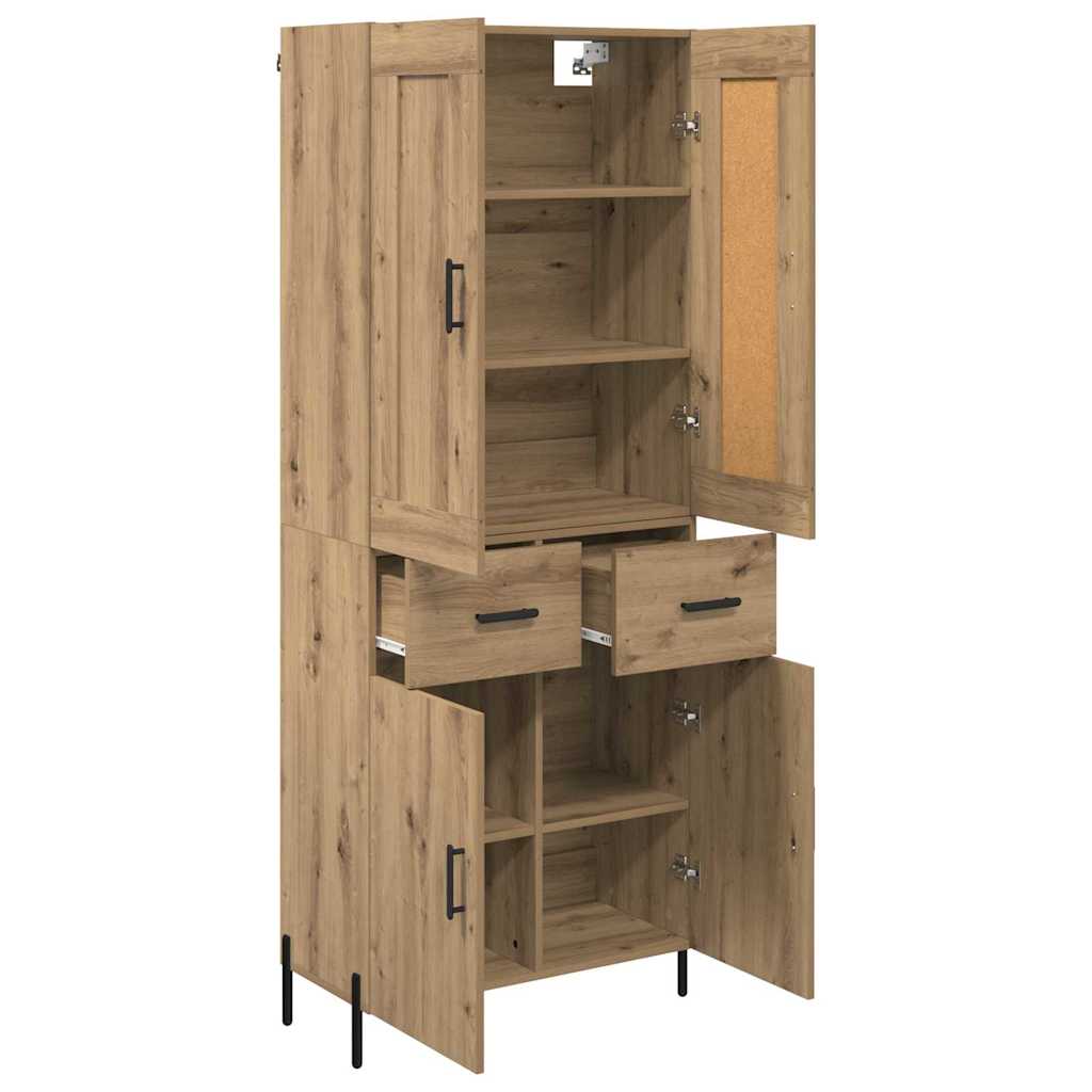 Haut Armoire 2 pcs Chêne artisanal Bois d'ingénierie - XIOS