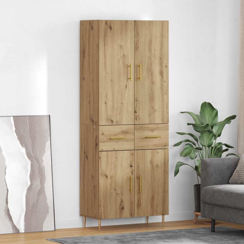 Haut Armoire Montage mural Chêne artisanal 69,5 x 34 x 180 cm - XIOS