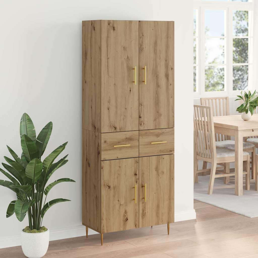 Haut Armoire Montage mural Chêne artisanal 69,5 x 34 x 180 cm - XIOS