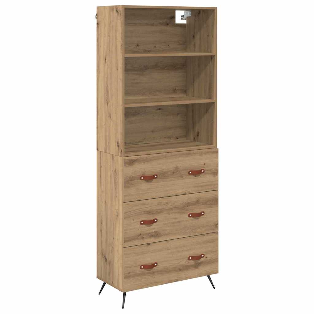 Haut Armoire avec tiroir Chêne artisanal 69,5 x 34 x 180 cm - XIOS