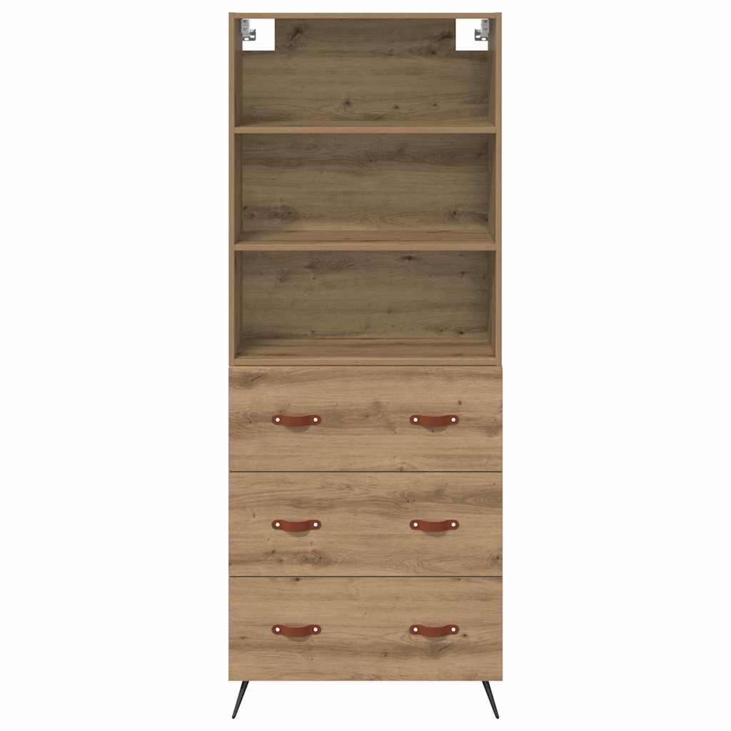 Haut Armoire avec tiroir Chêne artisanal 69,5 x 34 x 180 cm - XIOS