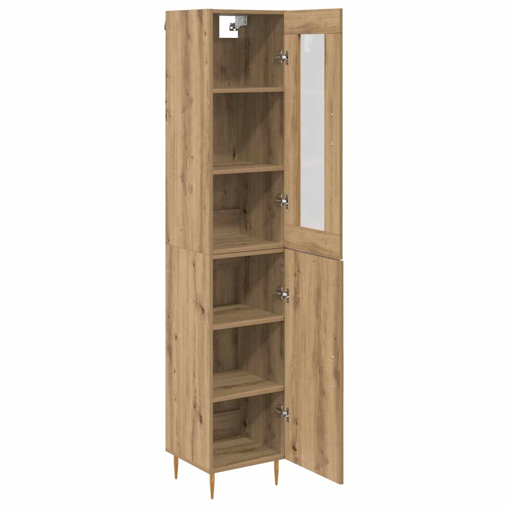 Haut Armoire 2 pcs Chêne artisanal Verre - XIOS