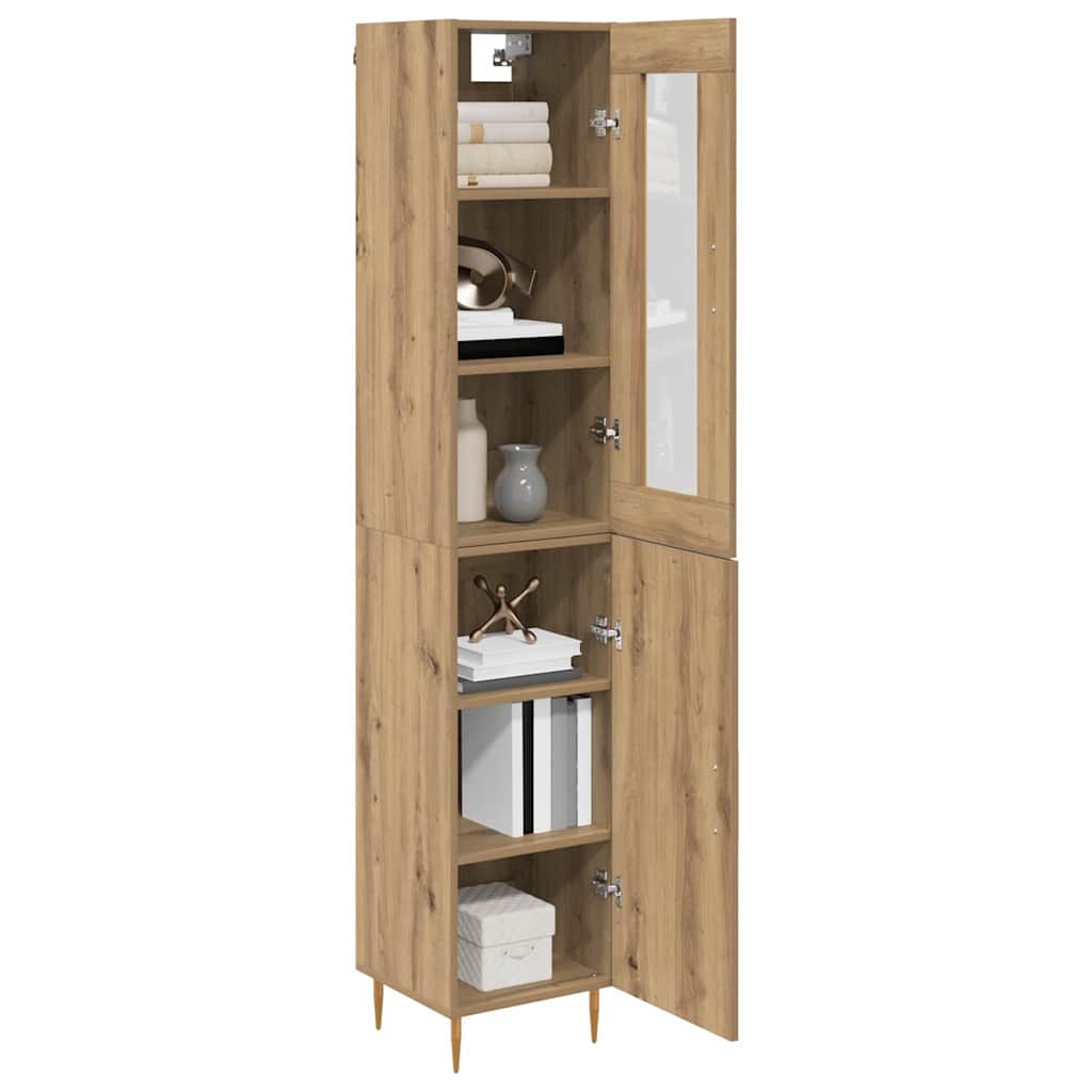 Haut Armoire 2 pcs Chêne artisanal Verre - XIOS