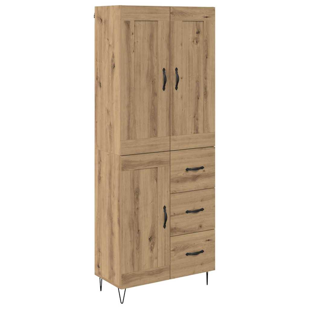 Haut Armoire avec tiroir Chêne artisanal 69,5 x 34 x 180 cm - XIOS