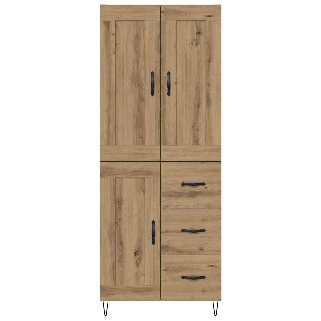Haut Armoire avec tiroir Chêne artisanal 69,5 x 34 x 180 cm - XIOS